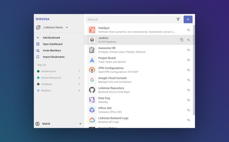 Linkinize 2.0 the most advanced bookmark manager for teams